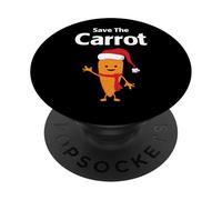 Save The Christmas Carotte PopSockets PopGrip Adhésif