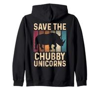 Save The Chubby Unicorns Funny Rhino Animal Rights Sweat à Capuche