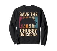 Save The Chubby Unicorns Funny Rhino Animal Rights Sweatshirt