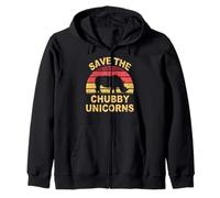 Save The Chubby Unicorns. Hipster Drôle De Gros Sweat à Capuche