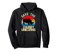 Save The Chubby Unicorns Rhino Vintage drôle Sweat à Capuche