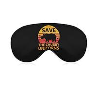 Save The Chubby Unicorns Sleep Eye Mask Cute Blindfold Eye Covers Eyeshade for Women Men Gifts