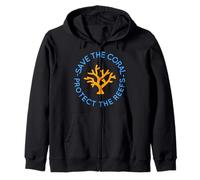 Save The Coral Protect The Reef Aquarium Sea Marine Biologie Sweat à Capuche
