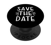 Save The Date Assorti Mariage Engagement Party PopSockets PopGrip Adhésif