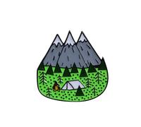 Save The Earth Broches Green Forest Camping Épinglettes émaillées Badge Mignon Broche en Forme de Coeur