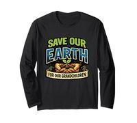 Save The Earth for Our Kids | Cadeau de Conservation du Jour de la Terre Manche Longue