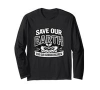 Save The Earth for Our Kids | Cadeau de Conservation du Jour de la Terre Manche Longue