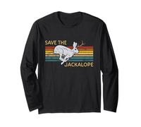 Save The Jackalope - Vintage Rabbit - Camping Cryptozoology Manche Longue