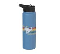 Save The Jackalope - Vintage Rabbit - Camping Cryptozoology Stainless Steel Insulated Water Bottle