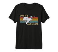 Save The Jackalope - Vintage Rabbit - Camping Cryptozoology T-Shirt Haut de Gamme