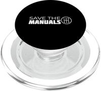 Save The Manuals Car Enthusiast Manuel Conducteur de Voiture Amateur de Voiture PopSockets PopGrip pour MagSafe