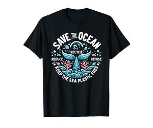 Save The Ocean Keep The Sea Conservation sans plastique T-Shirt