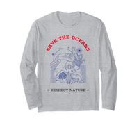 Save The Oceans Respect Nature (Graphique Animaux Marins) Manche Longue