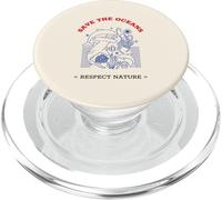 Save The Oceans Respect Nature (Graphique Animaux Marins) PopSockets PopGrip pour MagSafe
