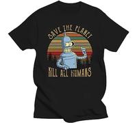 Save The Planet Kill All Humans T-Shirt Black L