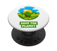 SAVE THE PLANET Terre naturelle avec cerf PopSockets PopGrip Adhésif