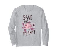 Save The Planet Tortue Terre Changement Climatique Réchauffement Climatique Manche Longue