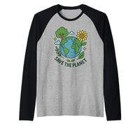 Save The Planet - Tournesol Tree Earth Manche Raglan