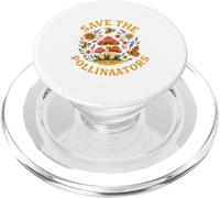 Save The Pollinators Bee Wildflower Retro PopSockets PopGrip pour MagSafe
