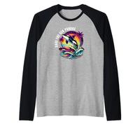 Save The Sea Pandas Orca Whale Rétro Vintage Ocean Wildlife Manche Raglan