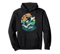 Save The Sea Pandas Orca Whale Rétro Vintage Ocean Wildlife Sweat à Capuche