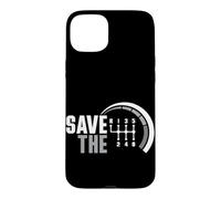 Save The Stick Transmission Manuelle à Trois pédales de Voiture Coque pour iPhone 15 Plus