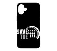 Save The Stick Transmission Manuelle à Trois pédales de Voiture Coque pour iPhone 16 Plus