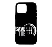 Save The Stick Transmission Manuelle à Trois pédales de Voiture Coque pour iPhone 16 Pro Max