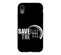 Save The Stick Transmission Manuelle à Trois pédales de Voiture Coque pour iPhone XR