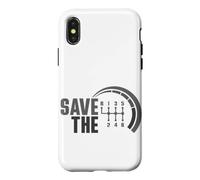 Save The Stick Transmission Manuelle Trois pédales Amoureux de Voiture Coque pour iPhone X/XS