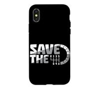 Save The Stick Transmission Manuelle Trois pédales Car Guy Coque pour iPhone X/XS