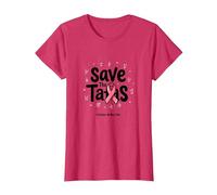 Save The Tatas Breast Cancer Awareness Ruban Rose Octobre T-Shirt, Femme, Rouge chiné, M