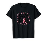 Save The Tatas Breast Cancer Awareness Ruban Rose Octobre T-Shirt, Homme, Noir, 5XL