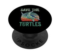 Save The Turtles Animal Turtle Amoureux des Animaux PopSockets PopGrip Adhésif