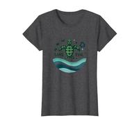 Save The Turtles Océan Conservation Écologique T-Shirt, Femme, Chiné Foncé, L