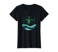 Save The Turtles Océan Conservation Écologique T-Shirt, Femme, Noir, L