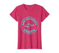 Save The Vaquitas - Superbe Design Mignon marsouin - Terre Marine T-Shirt, Femme, Rouge Chiné, L