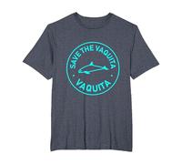 Save The Vaquitas - Superbe Design Mignon marsouin - Terre Marine T-Shirt, Homme Grandes Tailles, Bleu Chiné, 2X Tall