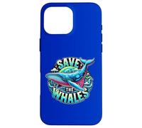 Save The Whales - Art Baleine à Bosse Coque pour iPhone 16 Pro Max