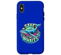 Save The Whales - Art Baleine à Bosse Coque pour iPhone X/XS