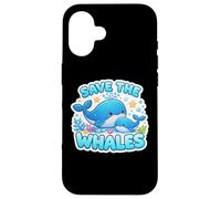 Save The Whales Lover Earth Day Environment Ecology Cute Kid Coque pour iPhone 16