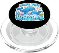 Save The Whales Lover Earth Day Environment Ecology Cute Kid PopSockets PopGrip pour MagSafe