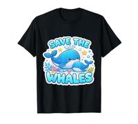 Save The Whales Lover Earth Day Environment Ecology Cute Kid T-Shirt