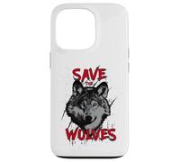 Save The Wolves Sauvez Les Loups Coque pour iPhone 13 Pro