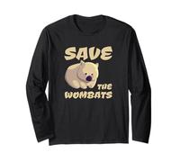 Save The Wombats Australie Animaux Feu Pray for Australia Manche Longue