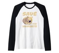 Save The Wombats Australie Animaux Feu Pray for Australia Manche Raglan