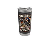 Save These I'm Going Back To Look For My Wife Golfer Humor Gobelet isotherme en acier inoxydable double paroi