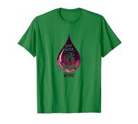 Save Water Drink Wine : décoration Murale Pleine d'esprit pour Les Amateurs de vin T-Shirt, Homme, Vert Kelly, XXL