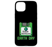 Save World Earth Day Disquette d'ordinateur Geek Retro Gamer Coque pour iPhone 15 Plus