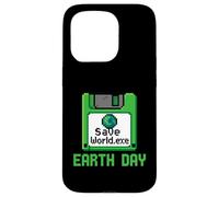 Save World Earth Day Disquette d'ordinateur Geek Retro Gamer Coque pour iPhone 15 Pro